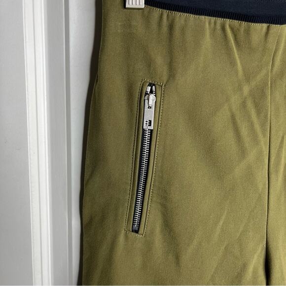 Rag & Bone Olive Green Pull On Ankle Zip Skinny Ankle Crop Pants Size 4 - Picture 3 of 5